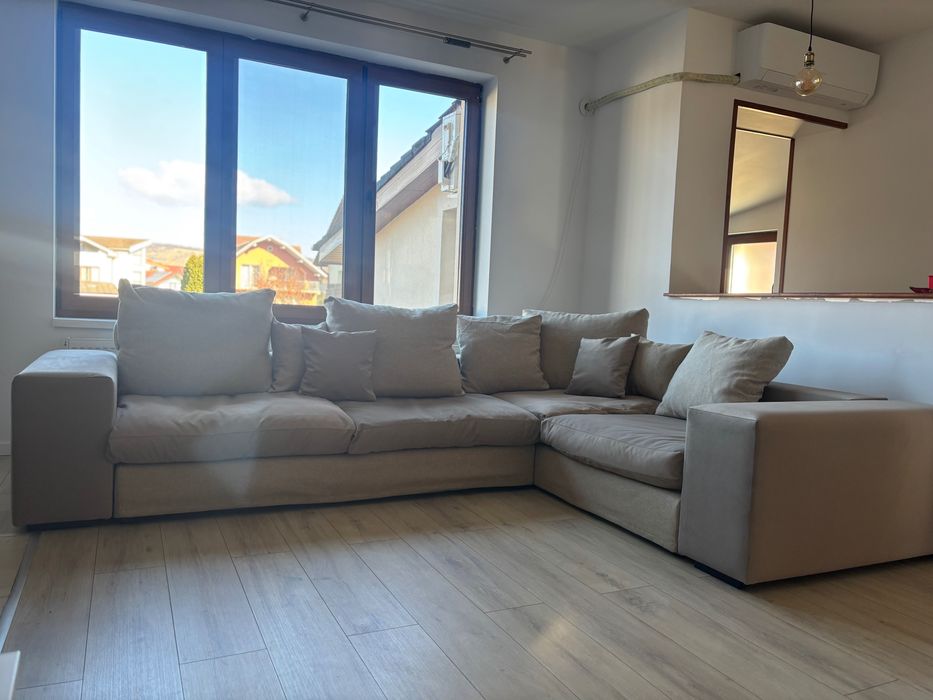 Canapea de colț/ colțar bej