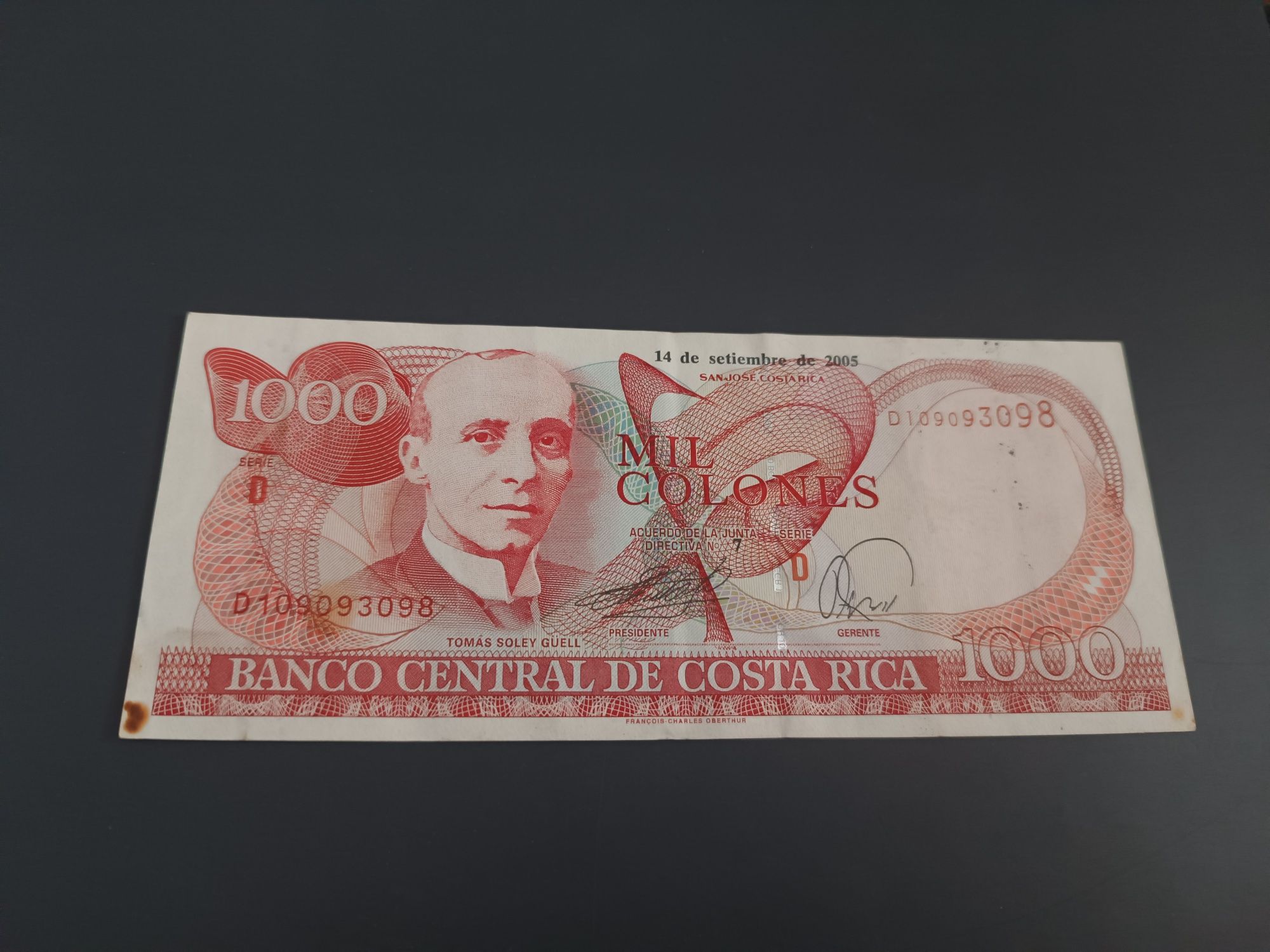 Bancnota 1000 Colones Costa Rica