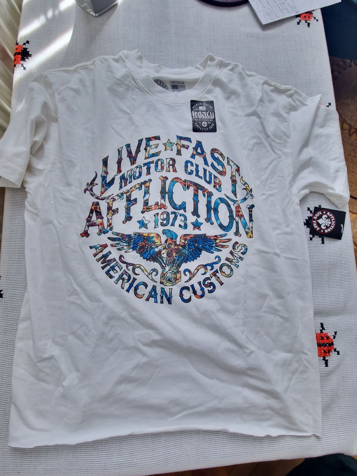 Tricou Affliction de dama alb masura S