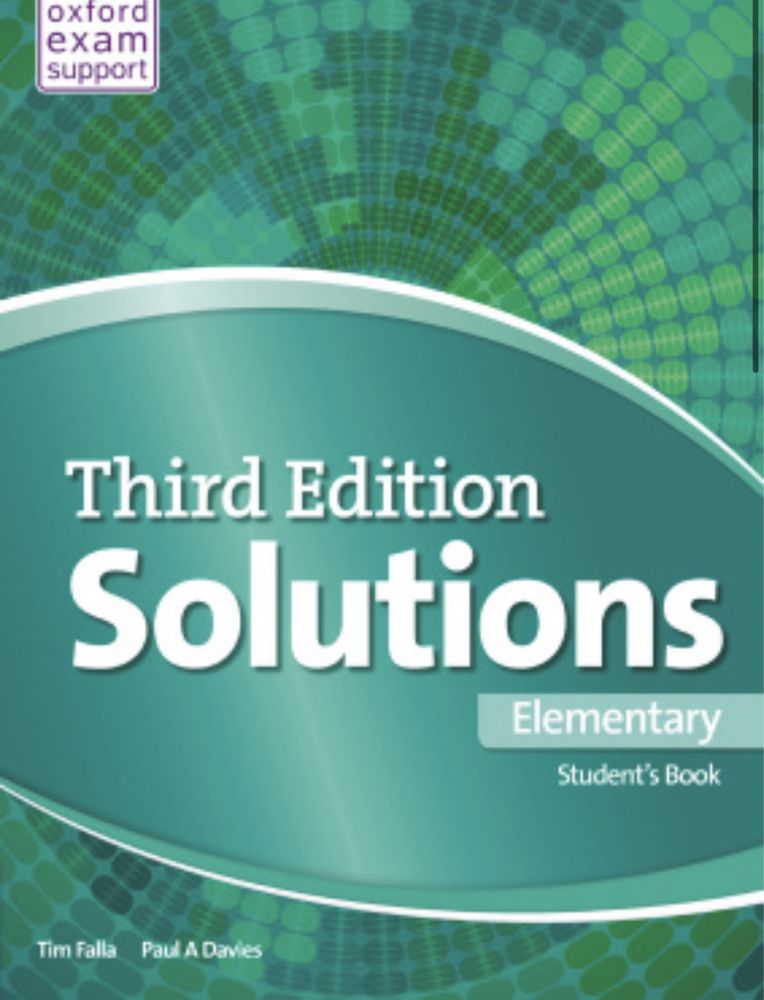 Solutions THIRD EDITION student’s book+workbook Elementary intermediat