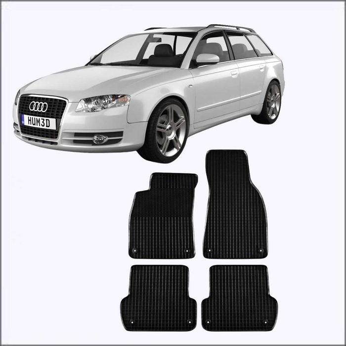 Гумени стелки Gumarny Zubri за Audi A4 седан, комби,2005-2008г 4 части