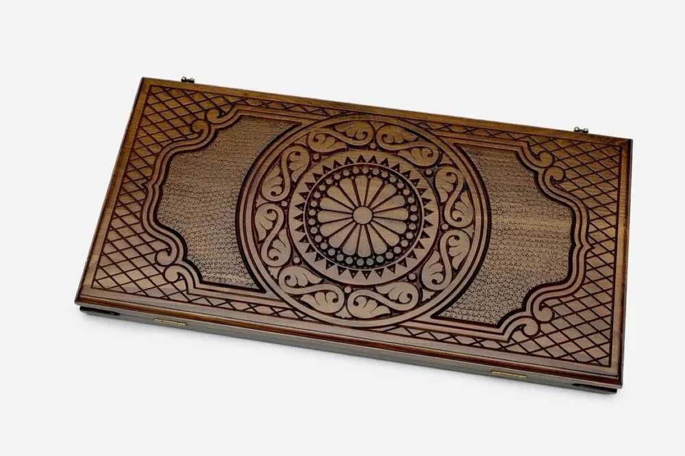 Нарды резные "Орнамент" из массива бука (Армения)