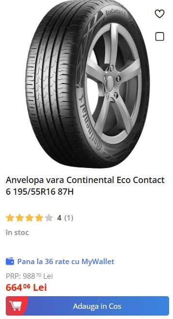 Set 4 Anvelope vara 195 55 16R DOT3024