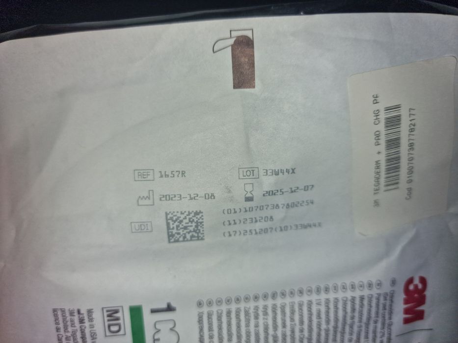 Pansament de fixare a cateterelor Tegaderm CHG