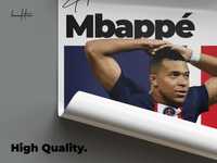 Poster ilustratie Mbappe, PSG. Cadou pentru fani.