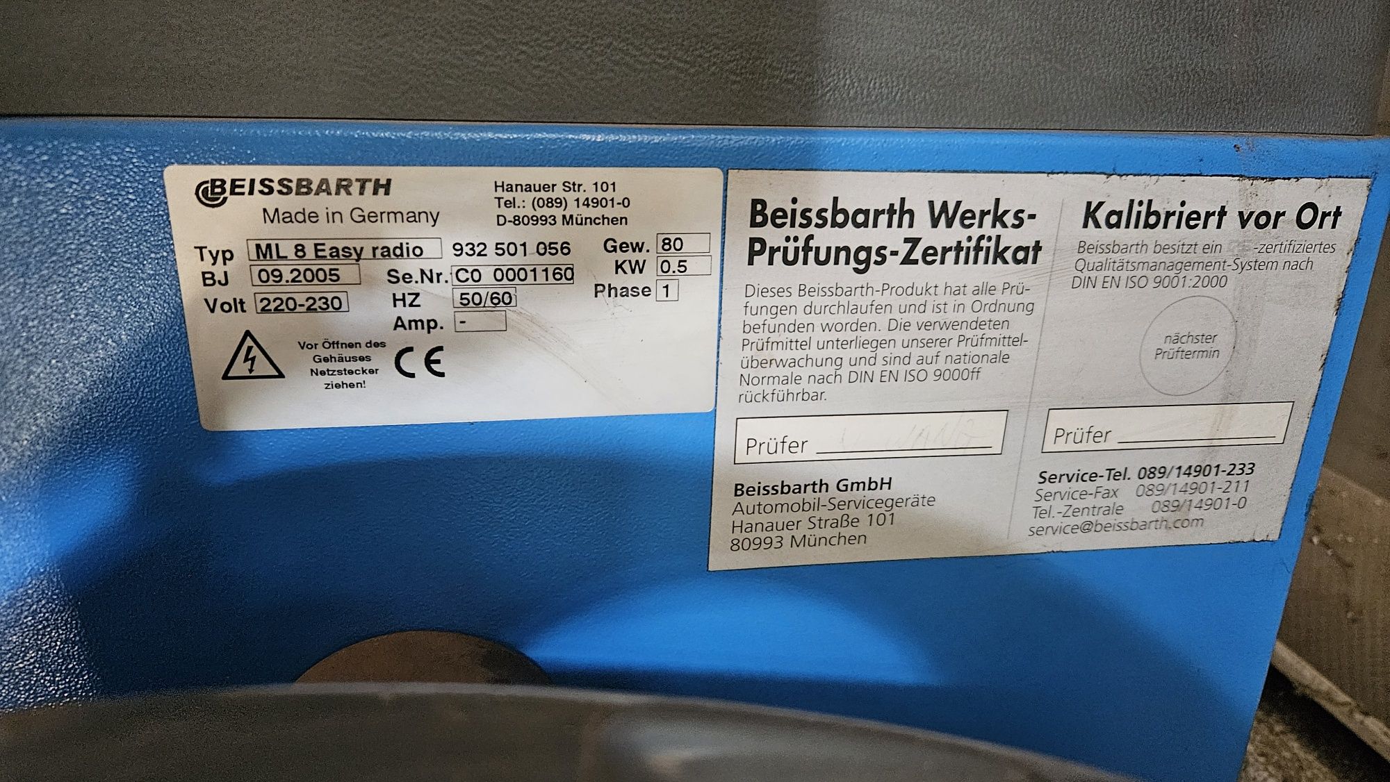 Стенд за реглаж на сходимост Beissbarth