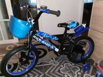 Bicicletă copii, 4-6 ani,Rich Baby R16WTA, 16 ",roti ajutătoare cu LED