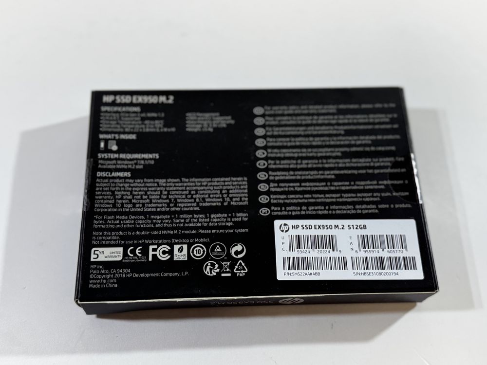 SSD HP EX950 M.2 ,512Gb Sigilat