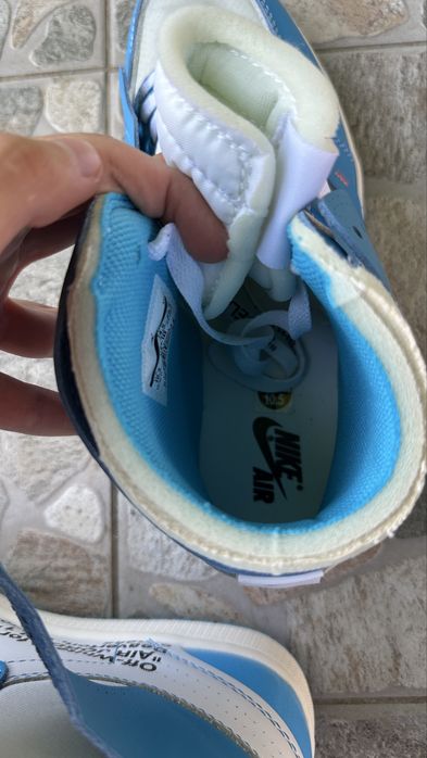 Adidasi Nike Jordan 1 High Off-White UNC Noi