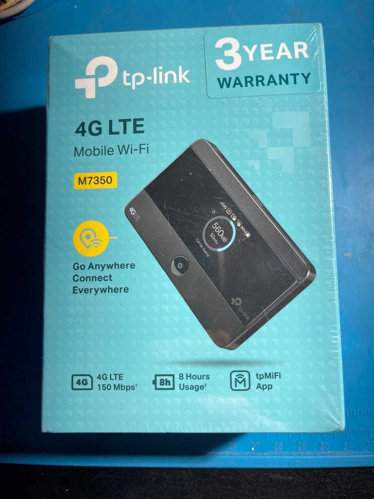 Router Wireless 4G LTE TP-LINK M7350, SIM+microSD, portabil, negru,