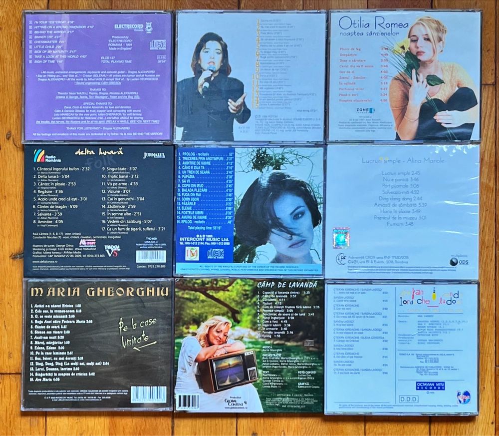 CD jazz, folk&pop RO: Aievea, J. Raducanu, Anghel, R. Carstea, Manole