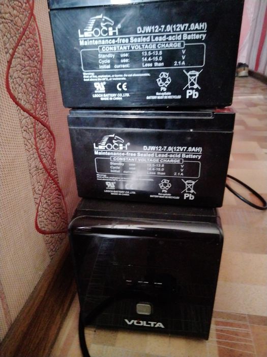 Бесперебойник Volta Active 1200, нерабочий, с доп. батареями