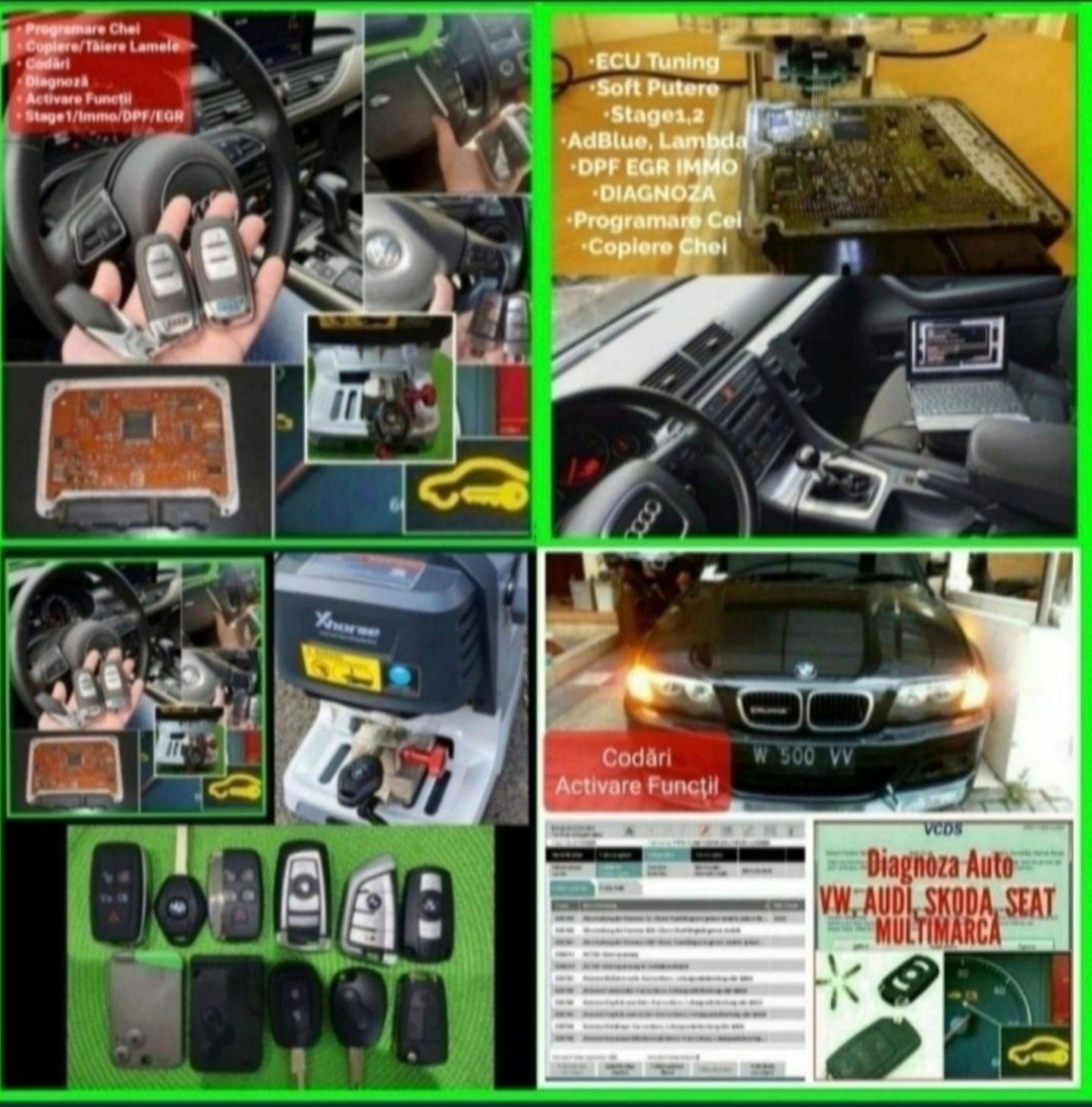 Chei Auto/Cip/Telecomenzi/Programare/Frezare Laemele/Chei Smart LCD