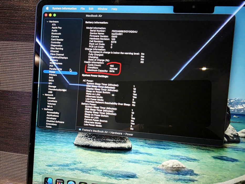 MacBook Air 13, M2, SSD 256GB, 8GB Ram, 10/10, Cutie, Cablu, Incărcăto