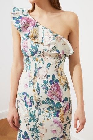Rochie lunga cu imprimeu floral