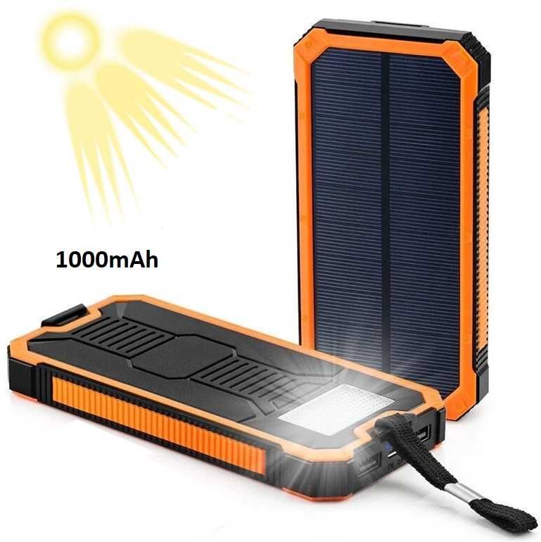Соларна външна батерия Power Bank 10000MAh с фенер