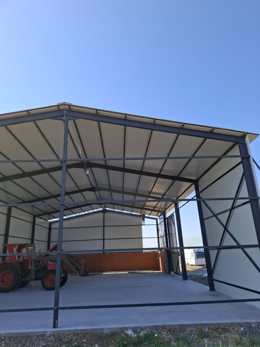 Vand hala metalica 10m x 20m:
- structura metalica din europrofile;
-