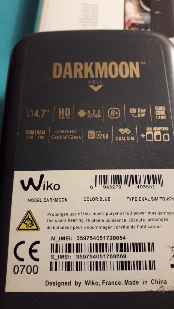 Telefon Wiko Darkmoon Blue dual sim