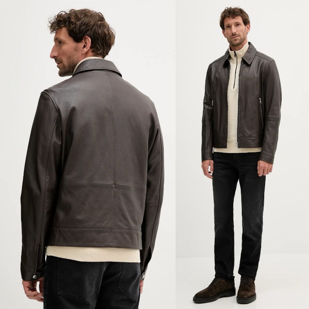Geaca de piele Hugo Boss H Mapson 4 50543214, Nr. 56, Originala - Noua