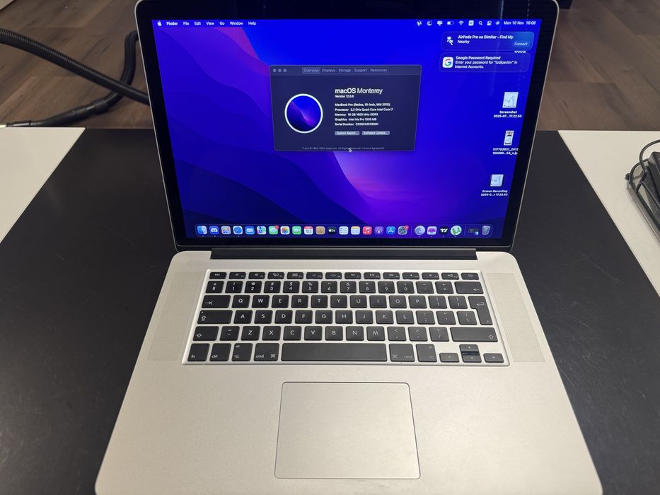 Macbook Pro Retina Mid 2015 15 INCH