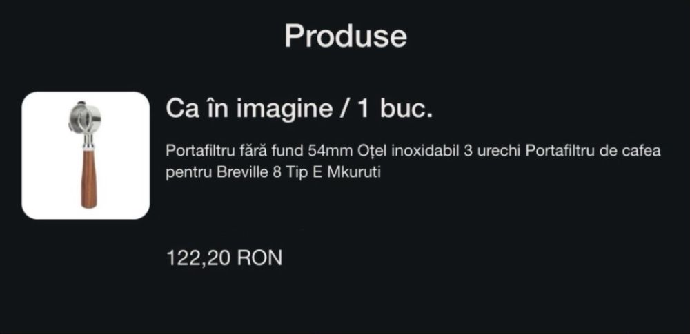 Portafiltru fara fund 54mm