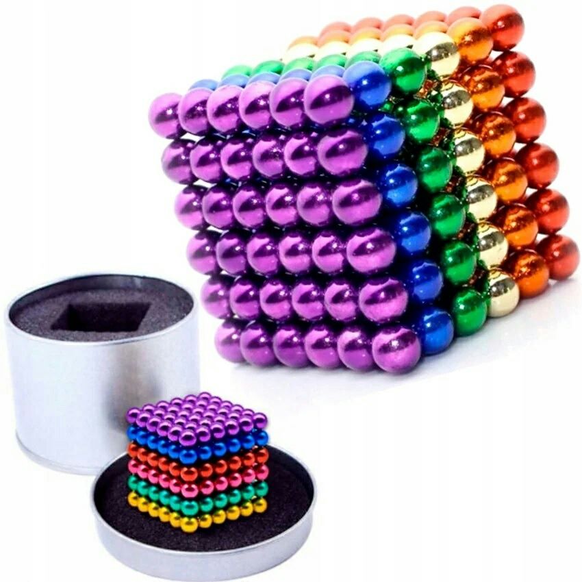 Головоломка цветной неокуб, магнитные шарики