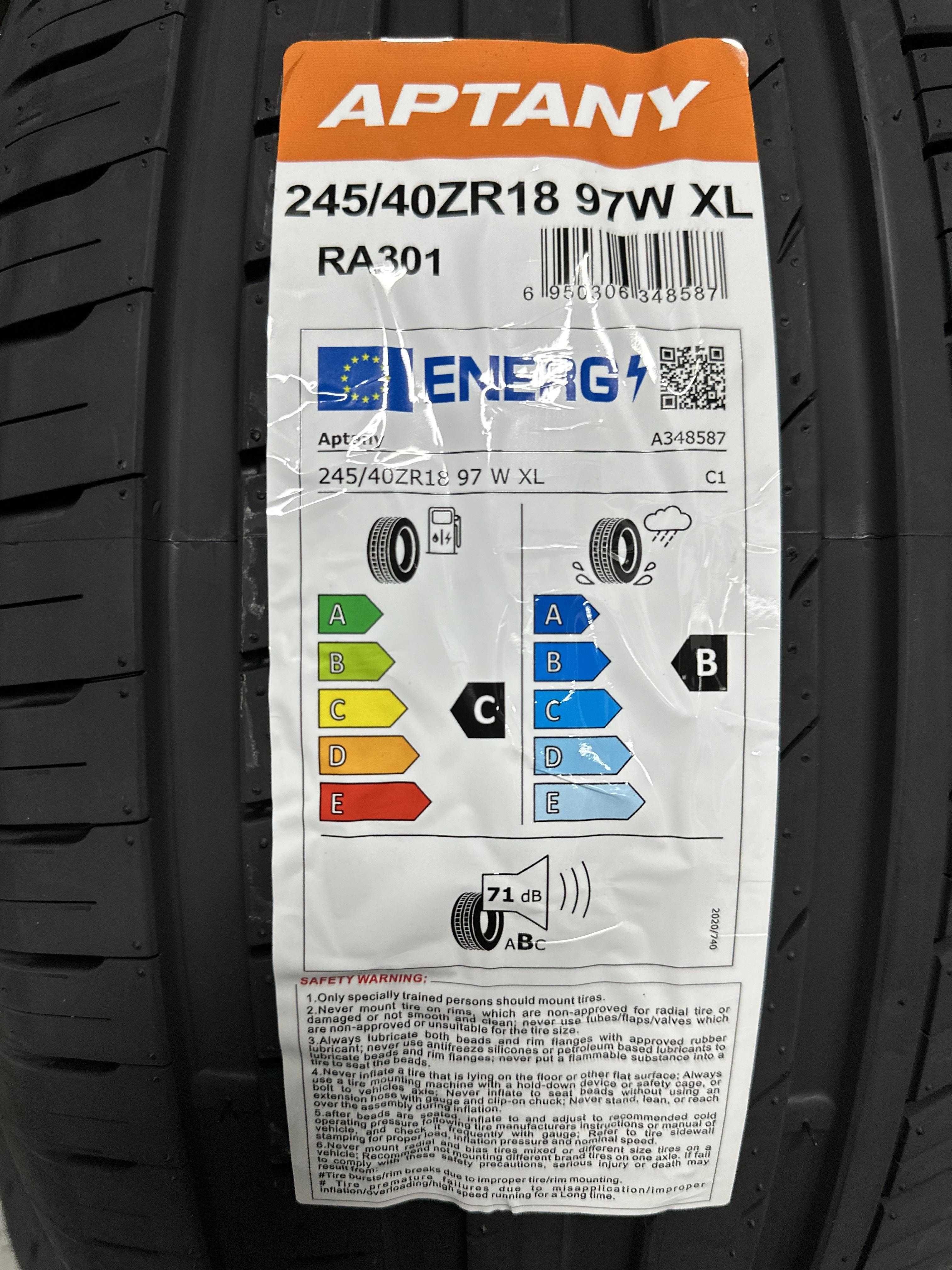 Нови Летни Гуми APTANY RA301 245/40R18 97W XL НОВ DOT