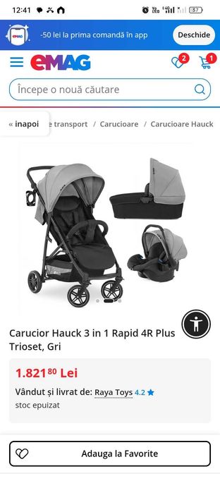 Cărucior 3in1 hauck