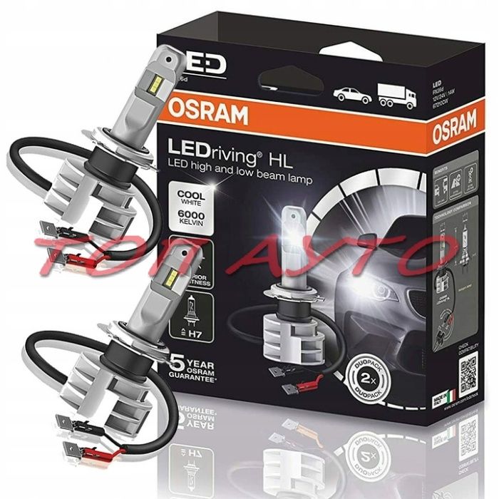 Лед Крушки Осрам OSRAM LEDriving HL H4 H7 12/24V 14W 6000K