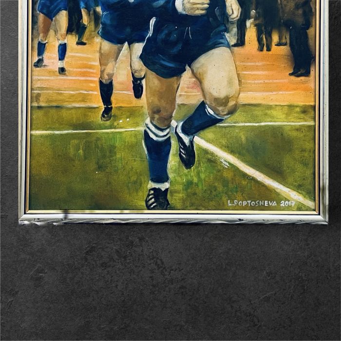 Lusmila Poptosheva 2017 картина с футболисти