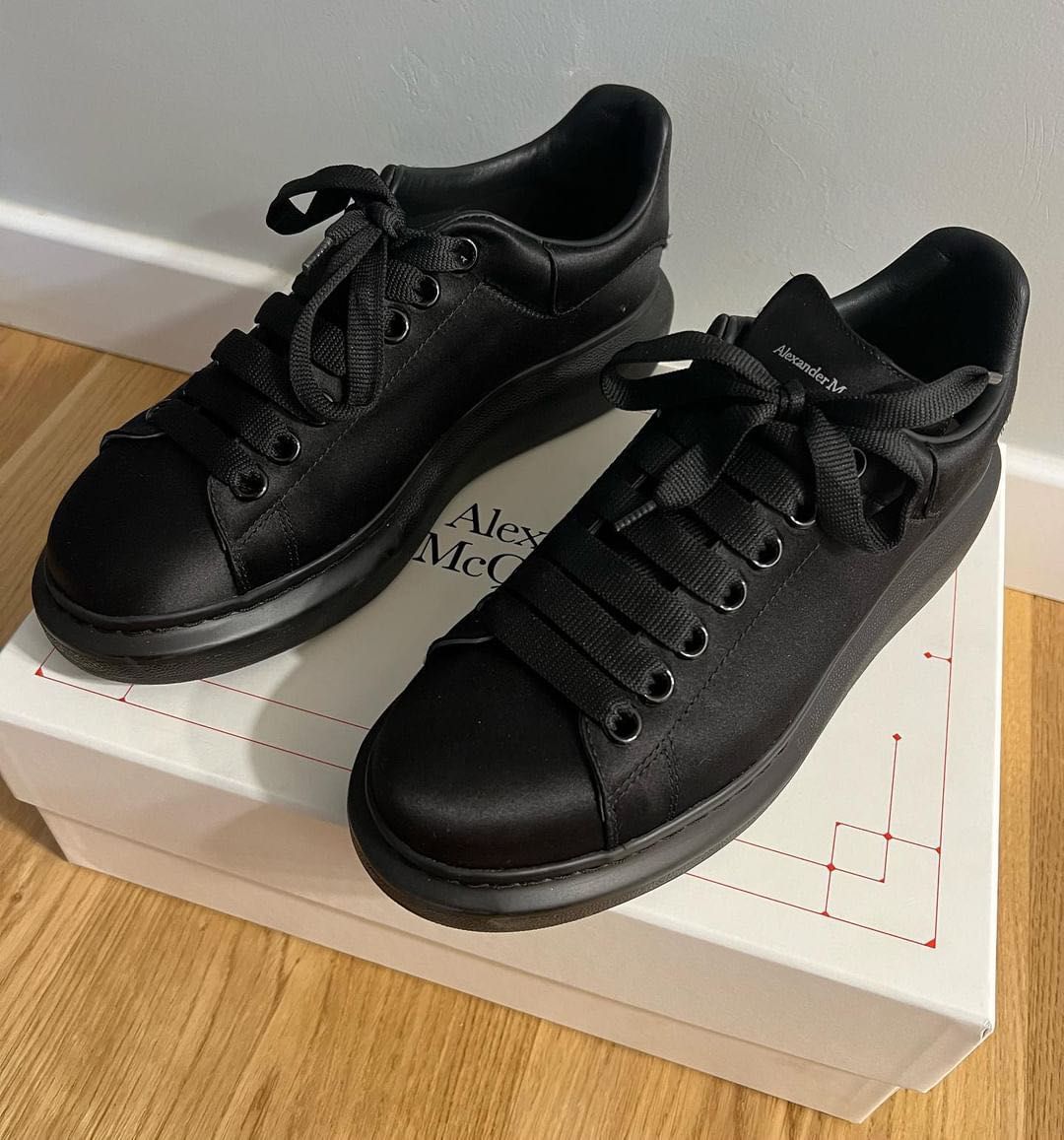 Alexander McQueen,Larry Oversized Sneakers, Silk Satin