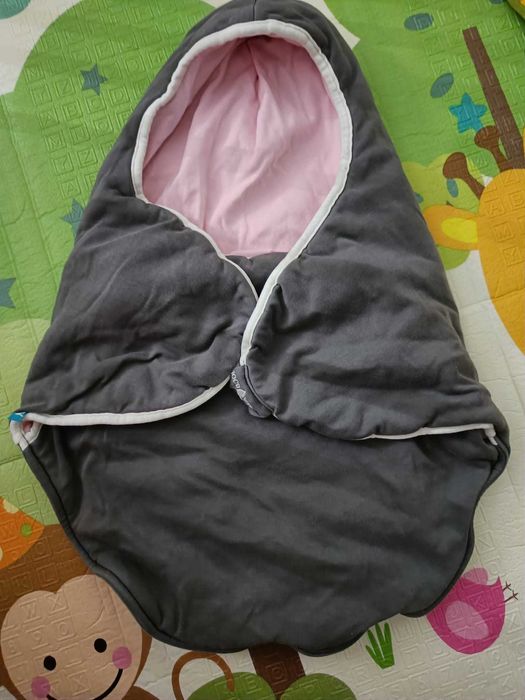 Sac de dormit pentru scaun auto, roz-gri, 0-6 luni