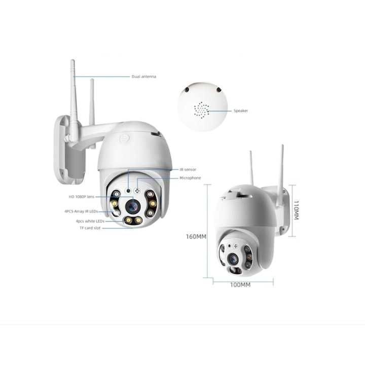 4 БРОЯ Безжична камера за наблюдение, с две антени с LED