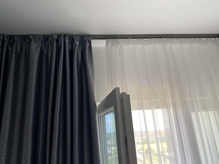 Sina tavan aluminiu 2 canale 3 m  ,culoare gri