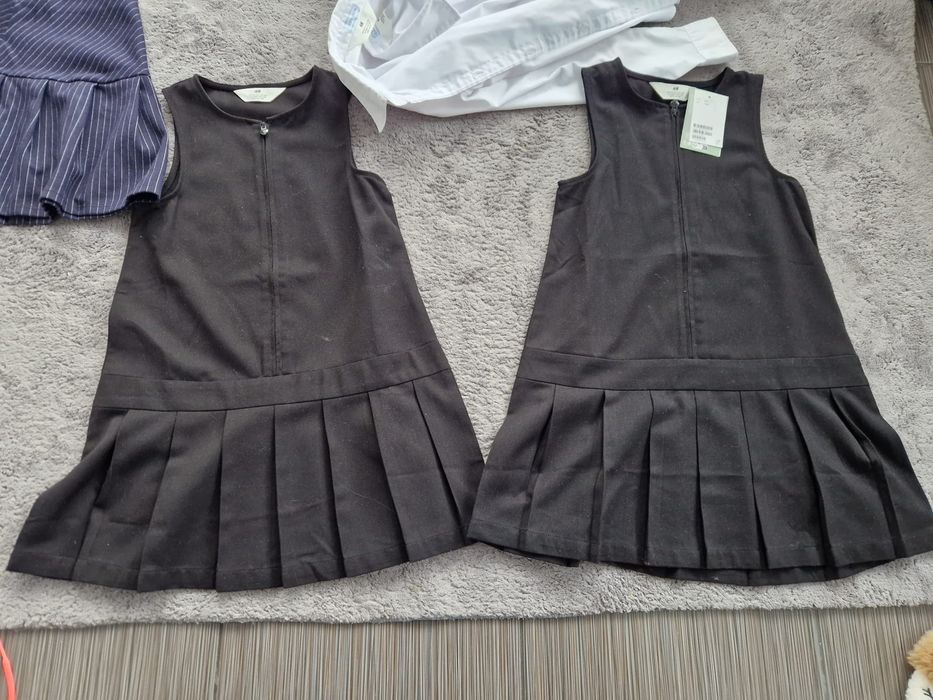 Set 2 sarafane+2 camași+ fusă H&M 7-8ani 122-128