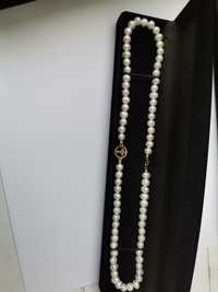Colier cu perle și pandant aur