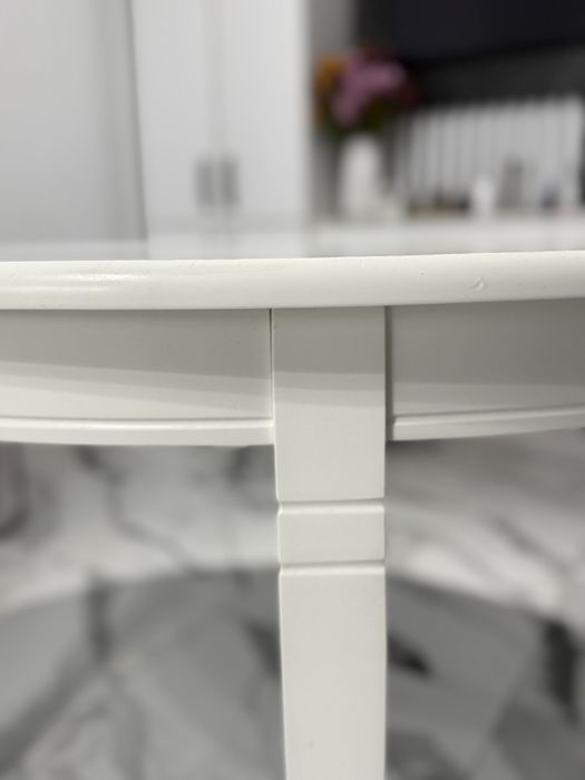 Masă KIRKEBY Ø110 albă