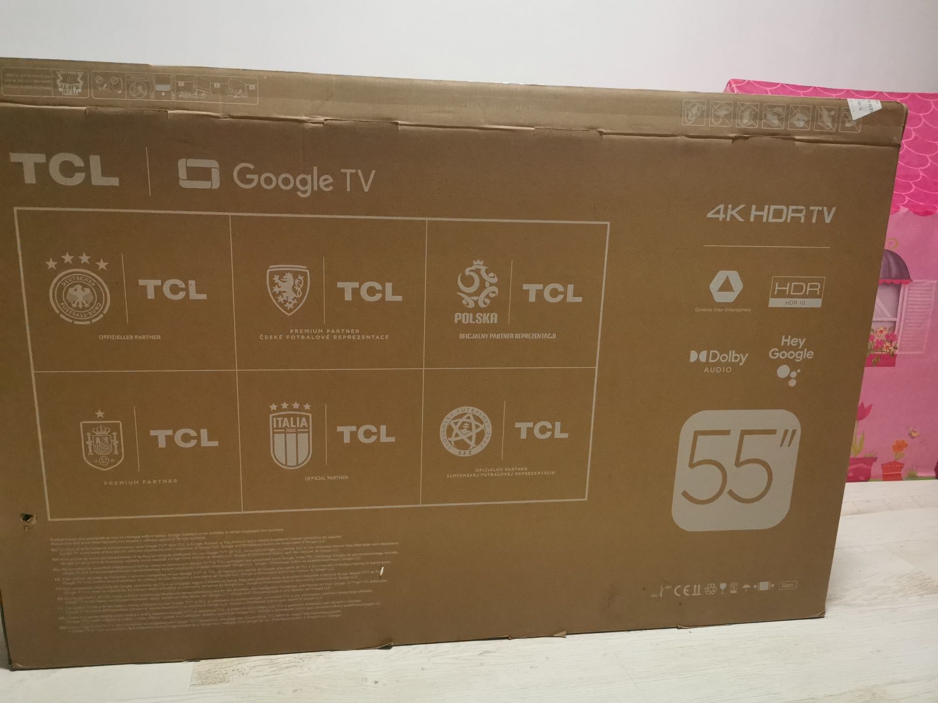 Televizor TCL LED 55P655, 146 cm, Smart Google TV, 4K Ultra HD, Clasa