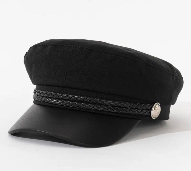 Pălărie de damă, beretă neagră, vintage