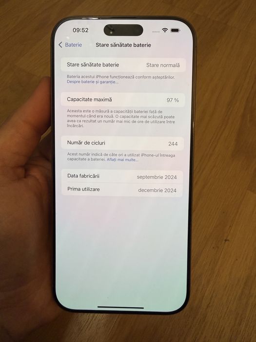 Iphone 16 pro max garantie factura