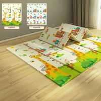 Двустранно, сгъваемо детско килимче за пълзене и игра 180x200x1 см