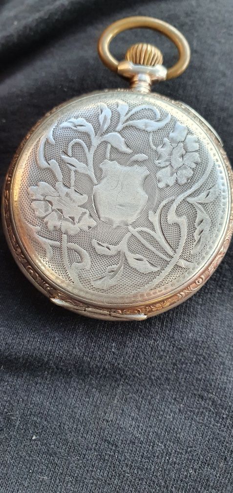 Superb antik ceas de buzunar argint perfecta functionare