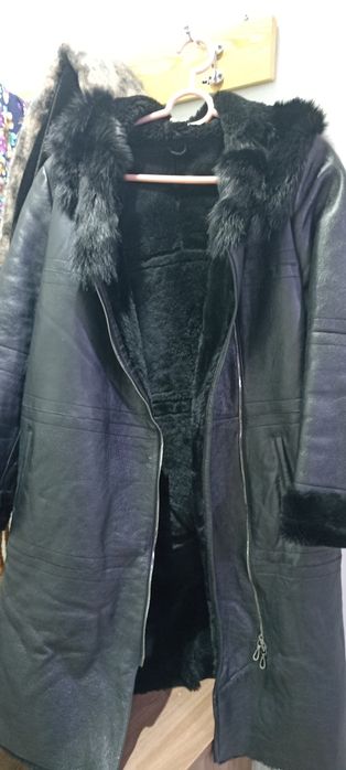 Дубленка зимняя кожанная.