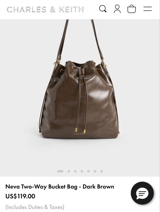 продаю сумку Charles&Keith Neva Two-Way Bucket Bag