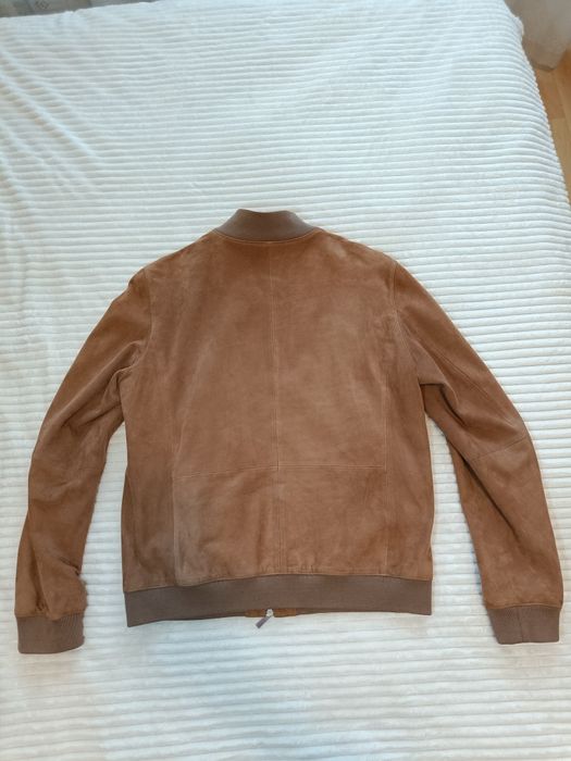 Hugo Boss Alfondo Suede Bomber jacket.