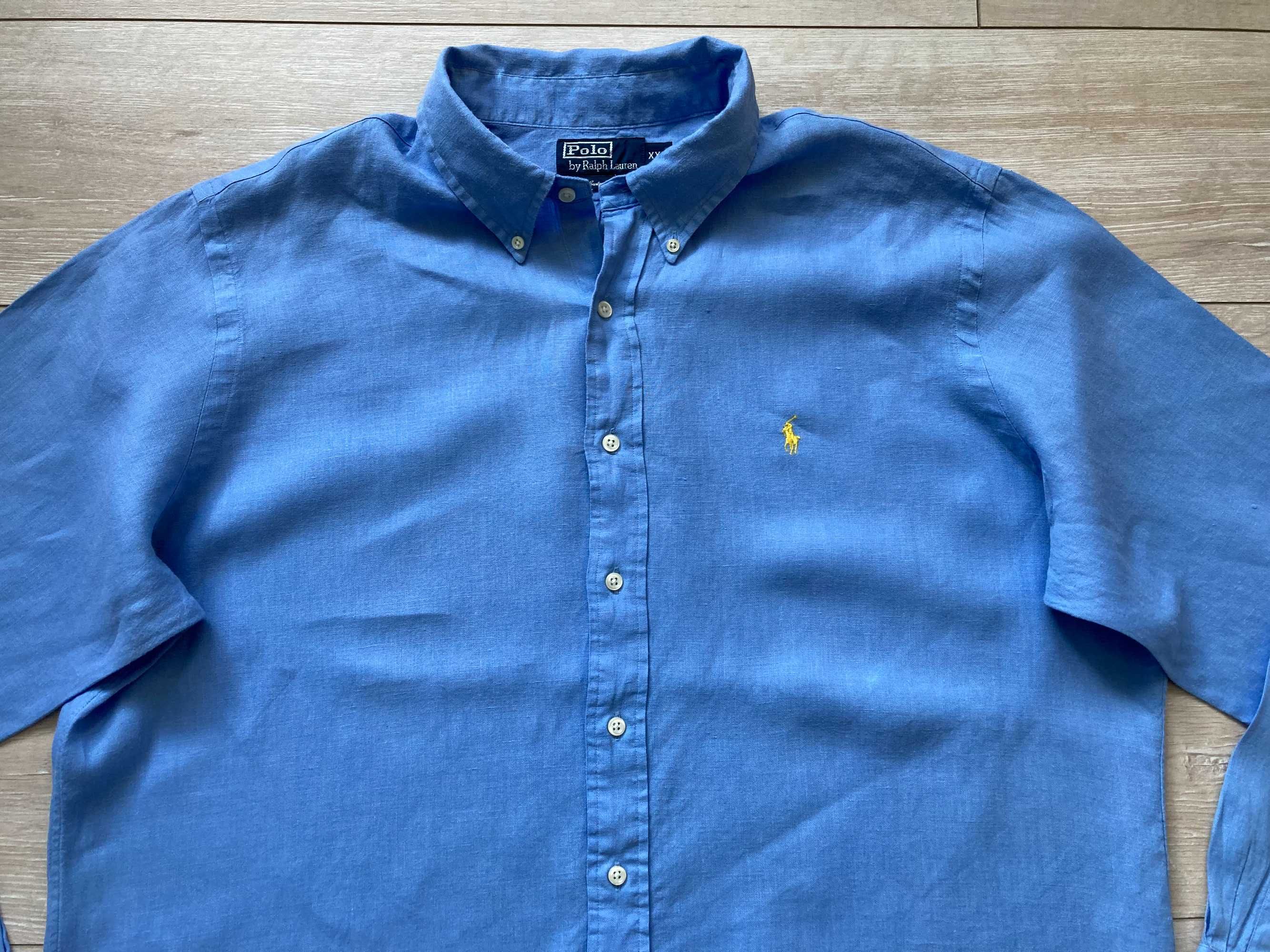 POLO By Ralph Lauren Custom Fit Linen мъжка ленена риза лен размер XXL