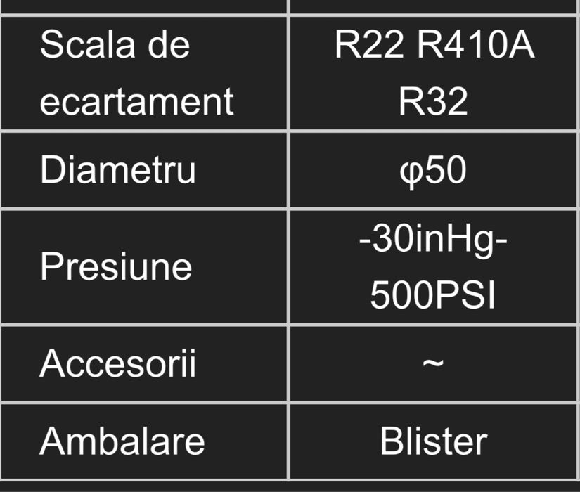 Baterie ceas manometre manometru freon wipcool freon r32 r410a nou