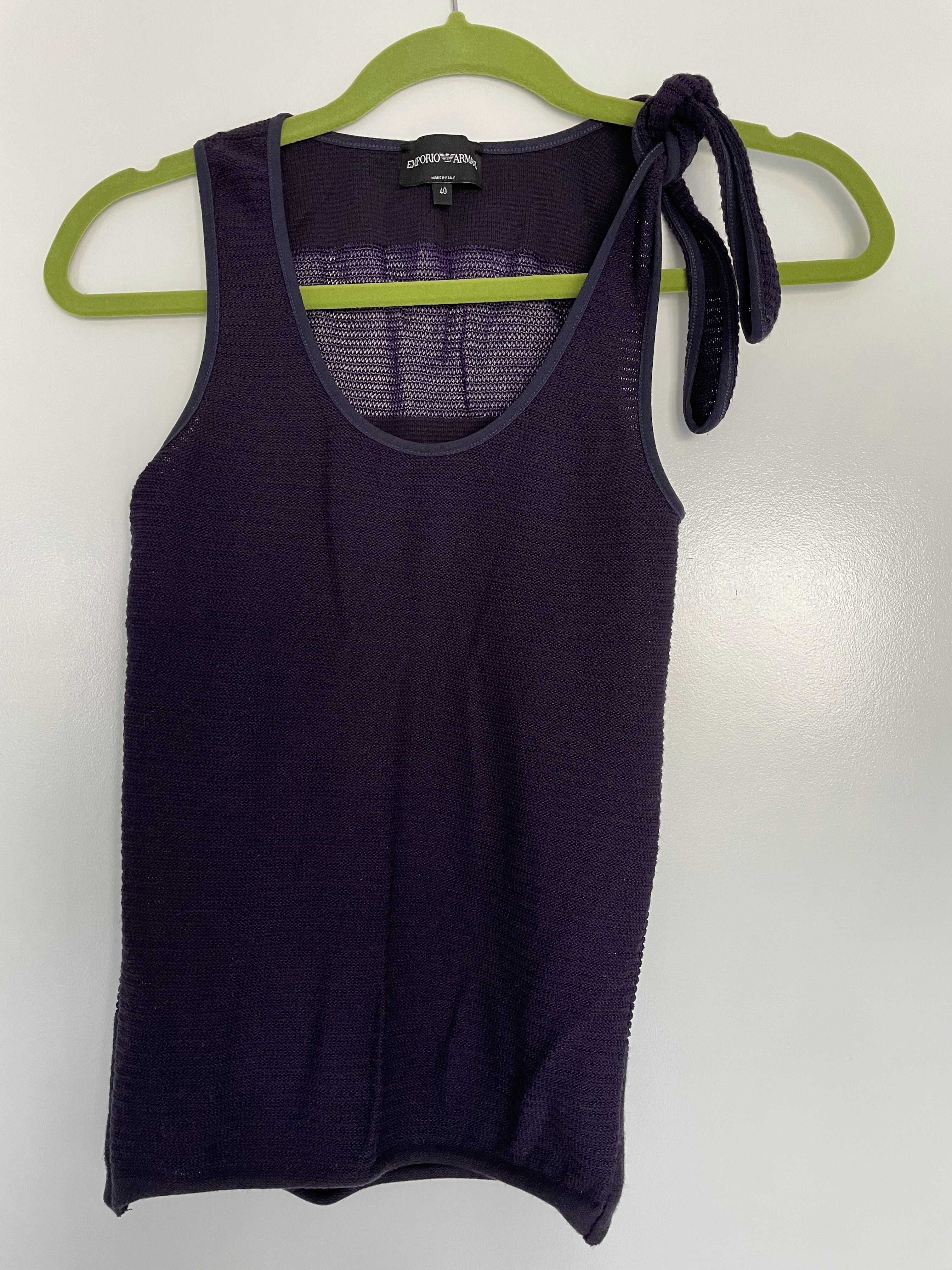 Vand top/ maieu Emporio Armani, marime 40 (M), legare cu funda pe umar