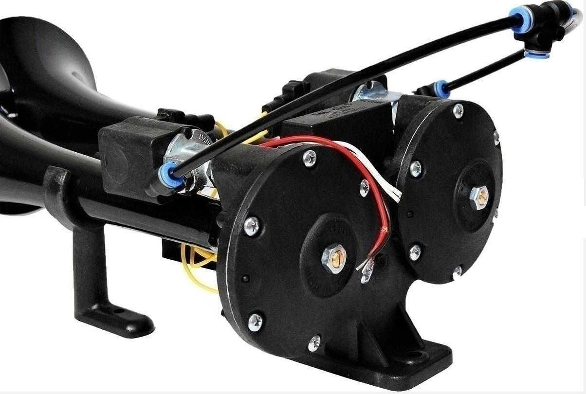 Тромба 12V, 135db, клаксон TGV HI-DO, с две мелодии, черна