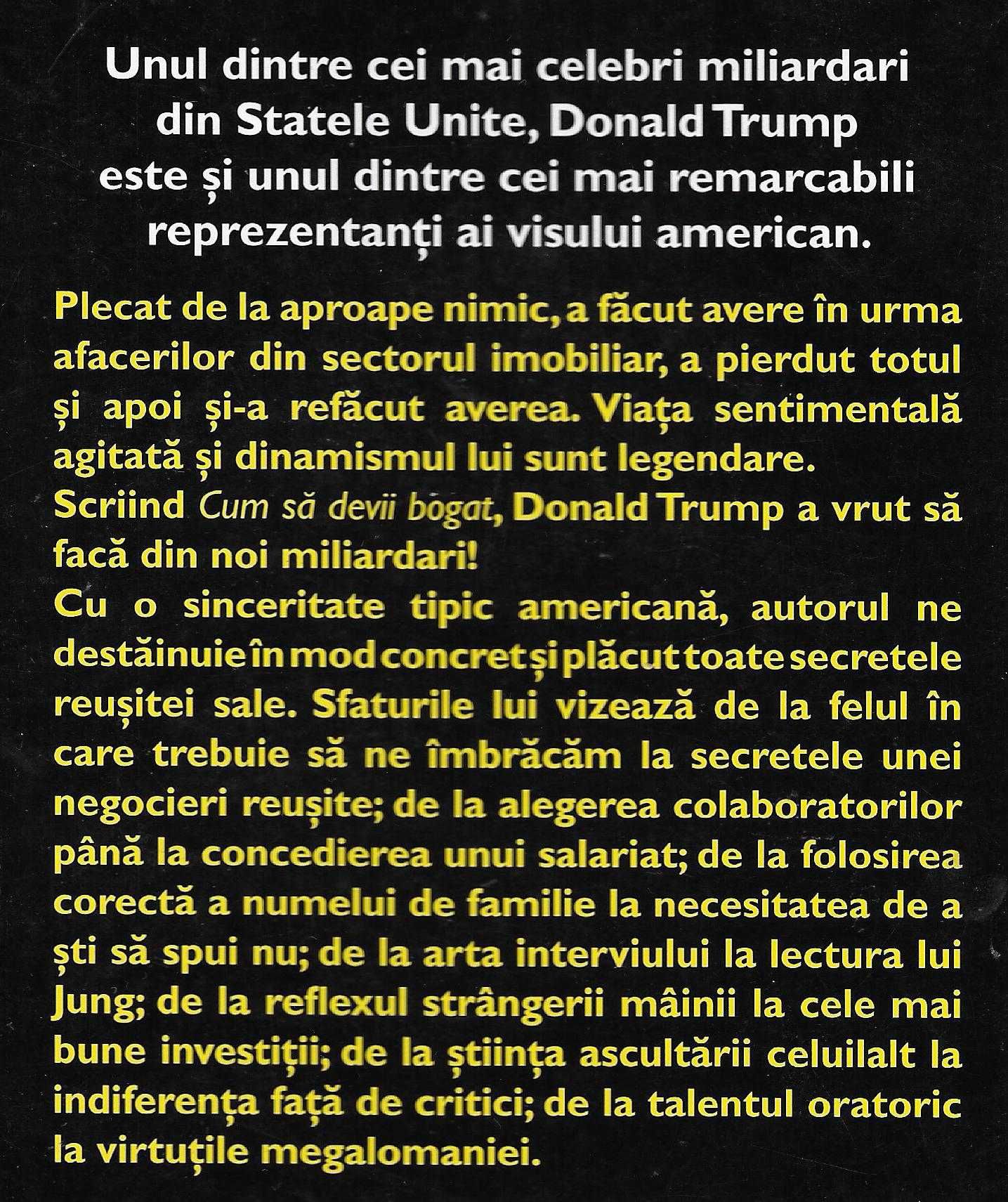 Cartea Donald TRUMP, Cum sa devii bogat